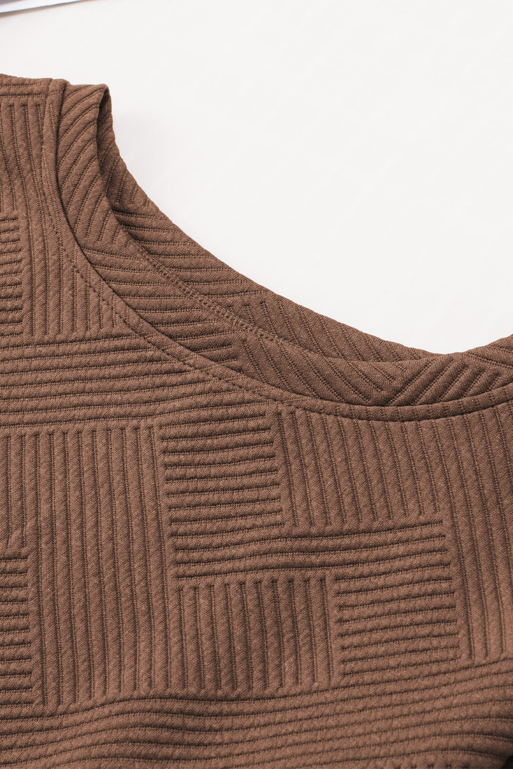 Navy Blue Textured Loose Fit T Shirt and Drawstring Pants Set