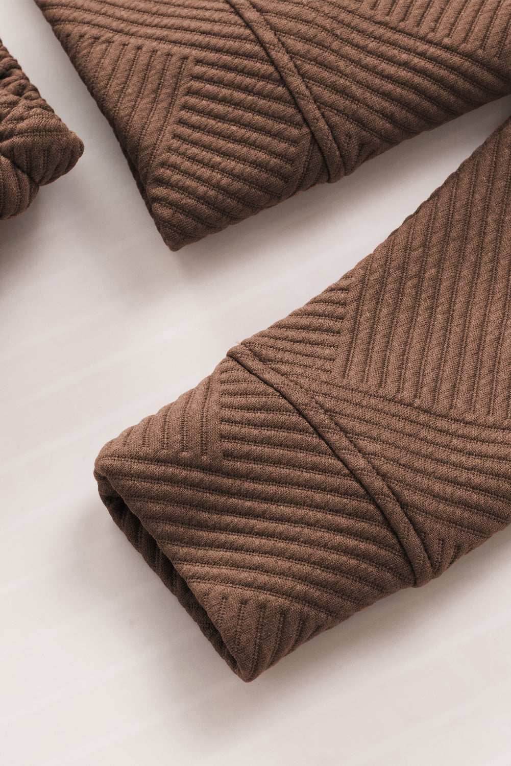 Navy Blue Textured Loose Fit T Shirt and Drawstring Pants Set