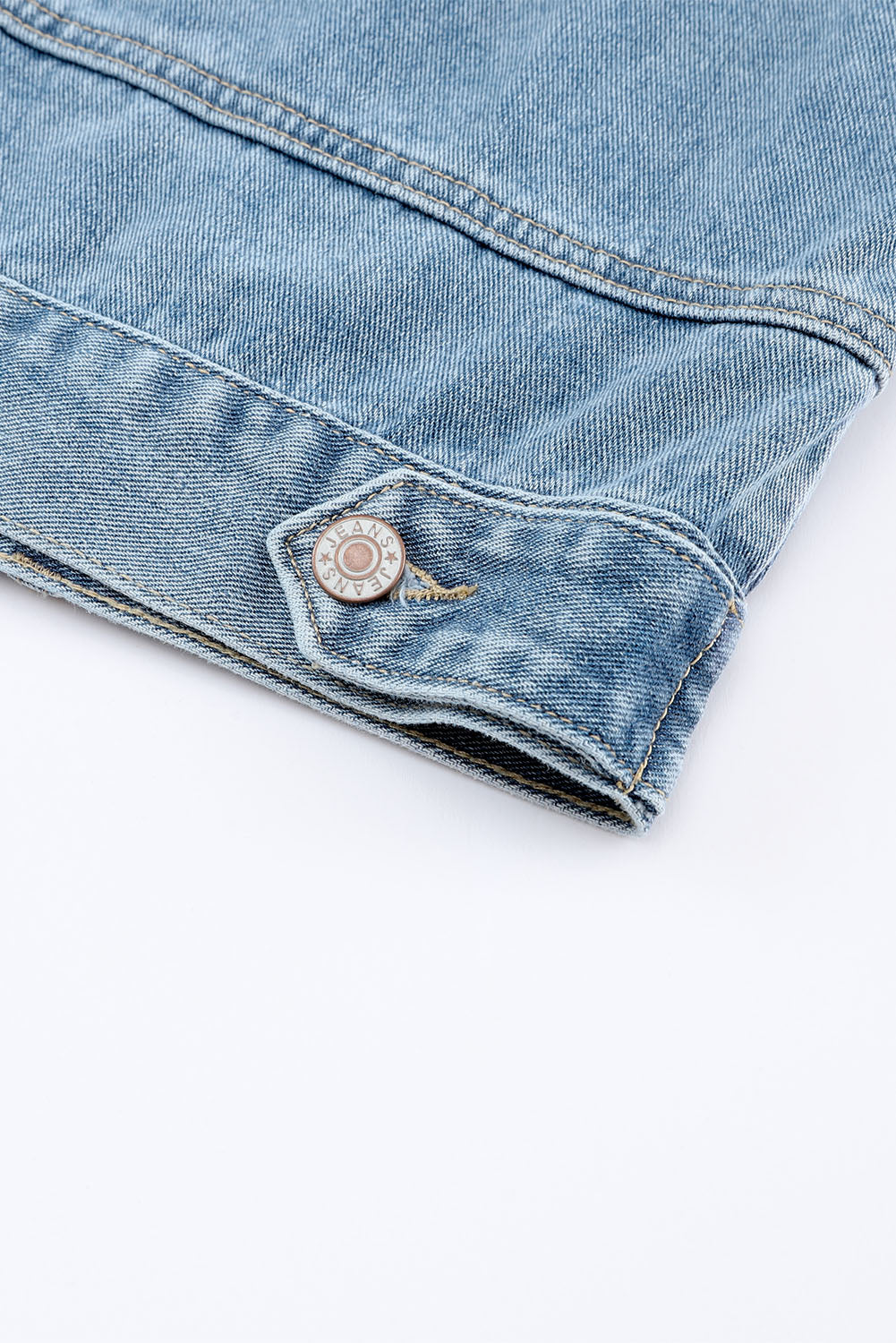 Flaxen Rivet Studded Pocketed Denim Jacket