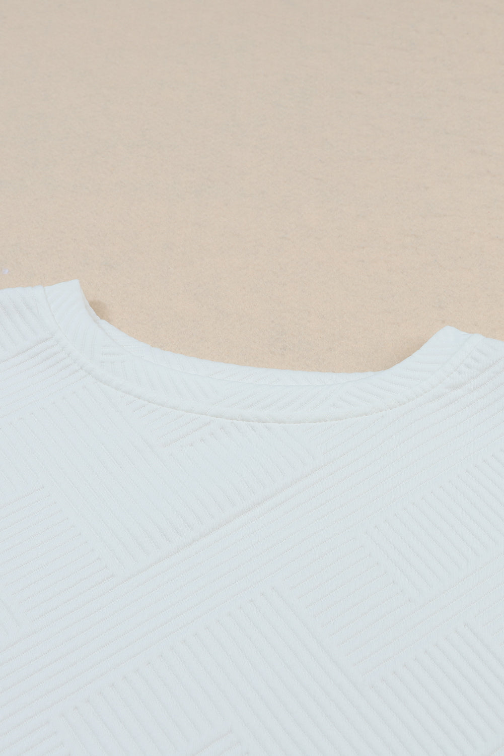 Navy Blue Textured Loose Fit T Shirt and Drawstring Pants Set