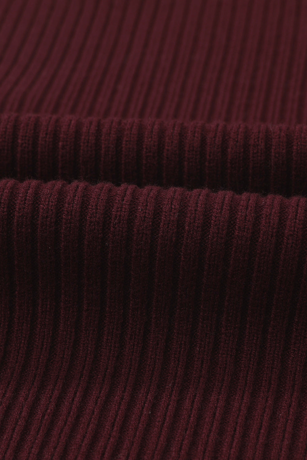 Mineral Red Patch Pocket Ribbed Knit Short Sleeve Sweater